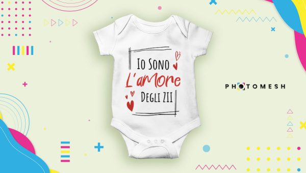 Body Neonato manica corta - Bodino - io sono l'amore degli Zii