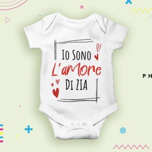Body Neonato manica corta - Bodino - io sono l'amore di Zia
