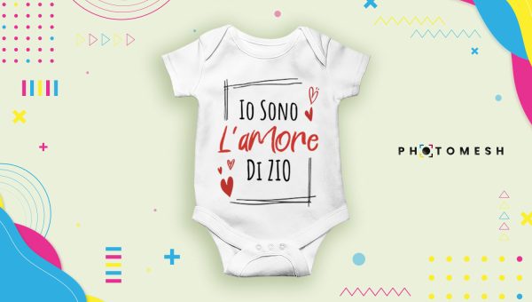 Body Neonato manica corta - Bodino - io sono l'amore di Zio