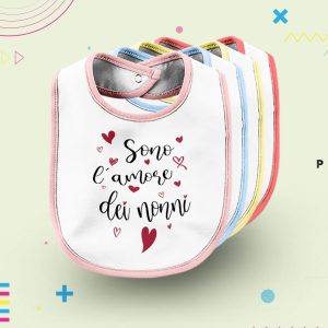 Bavaglini per neonati - Bavetto - io sono  l'amore dei Nonni