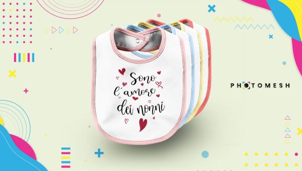 Bavaglini per neonati - Bavetto - io sono  l'amore dei Nonni