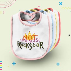 Bavaglini per neonati - Bavetto - Not a princess i'ma a Rock Star!
