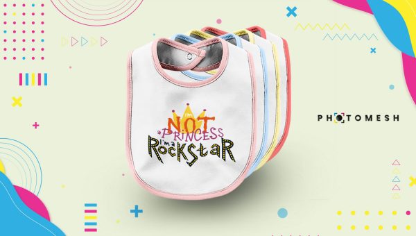 Bavaglini per neonati - Bavetto - Not a princess i'ma a Rock Star!