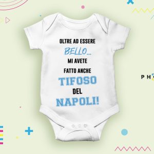 Body Neonato manica corta - Bodino - Tifoso del Napoli