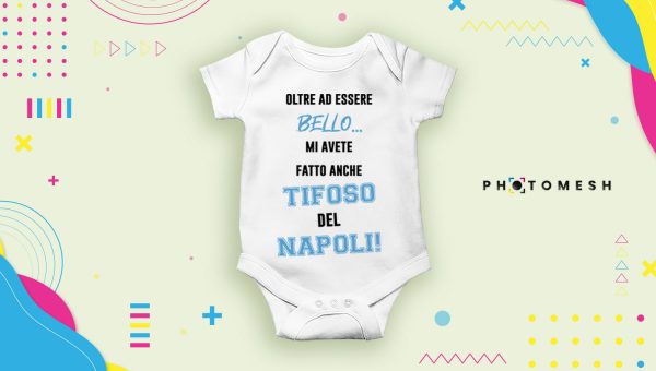 Body Neonato manica corta - Bodino - Tifoso del Napoli