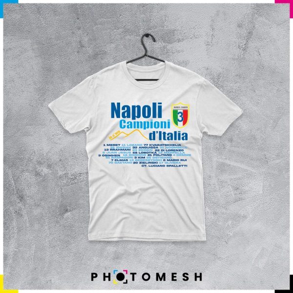 T-Shirt in cotone - Napoli Campione d'Italia - NAP003