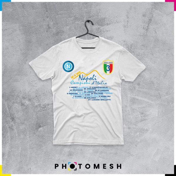 T-Shirt in cotone - Napoli Campione d'Italia - NAP006