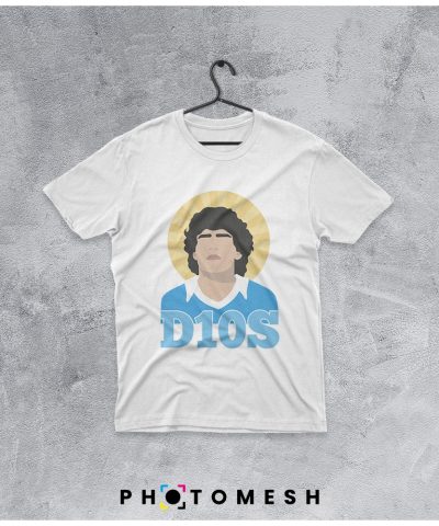 La T-shirt in cotone “Maradona D10S”