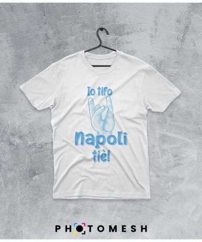 T-Shirt in cotone “Io Tifo Napoli Tiè”