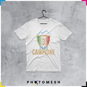 T-Shirt in cotone "Scudetto 3 Napoli Campione"