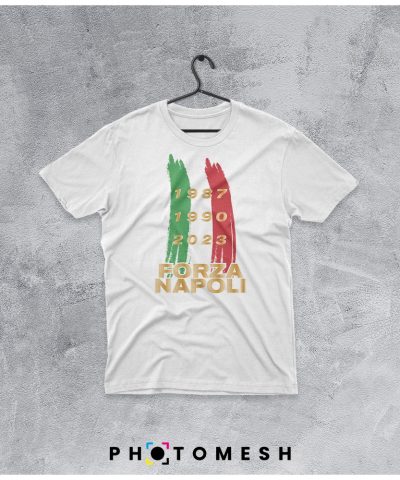 T-Shirt in cotone “1987 – 1990 – 2023 – Forza Napoli