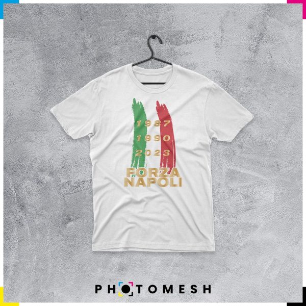 T-Shirt in cotone "1987 - 1990 - 2023 - Forza Napoli