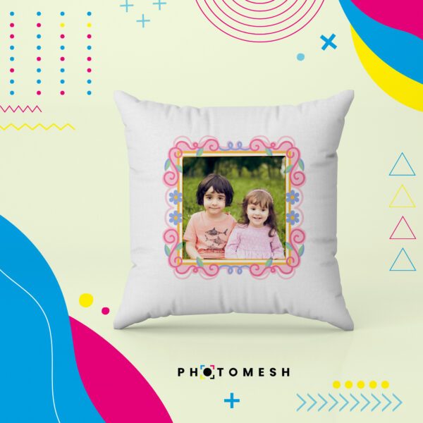 Cuscino personalizzabile con foto - Floreale Pastello