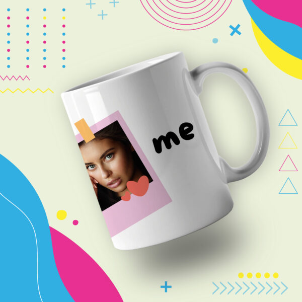 Tazza personalizzata – Cornice blu rosa – Foto - immagine 3