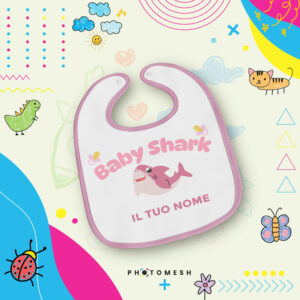 Bavaglino per neonati personalizzabili - Bavetto - BABY SHARK