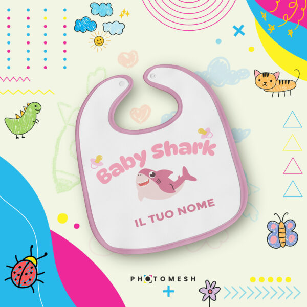 Bavaglino per neonati personalizzabili - Bavetto - BABY SHARK
