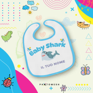 Bavaglino per neonati personalizzabili - Bavetto - BABY SHARK