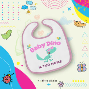 Bavaglino per neonati personalizzabile - BABY DINO