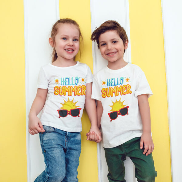 T-Shirt Bimbi in Cotone - HELLO SUMMER - immagine 2