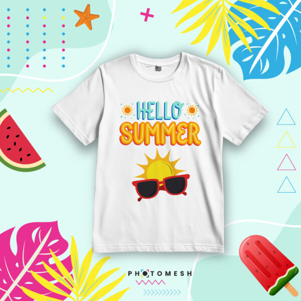 T-Shirt Bimbi in Cotone - HELLO SUMMER